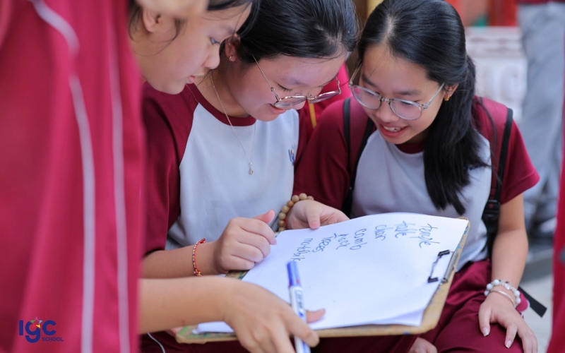 Giờ học thực hành tại trường THCS tốt nhất Bến Tre