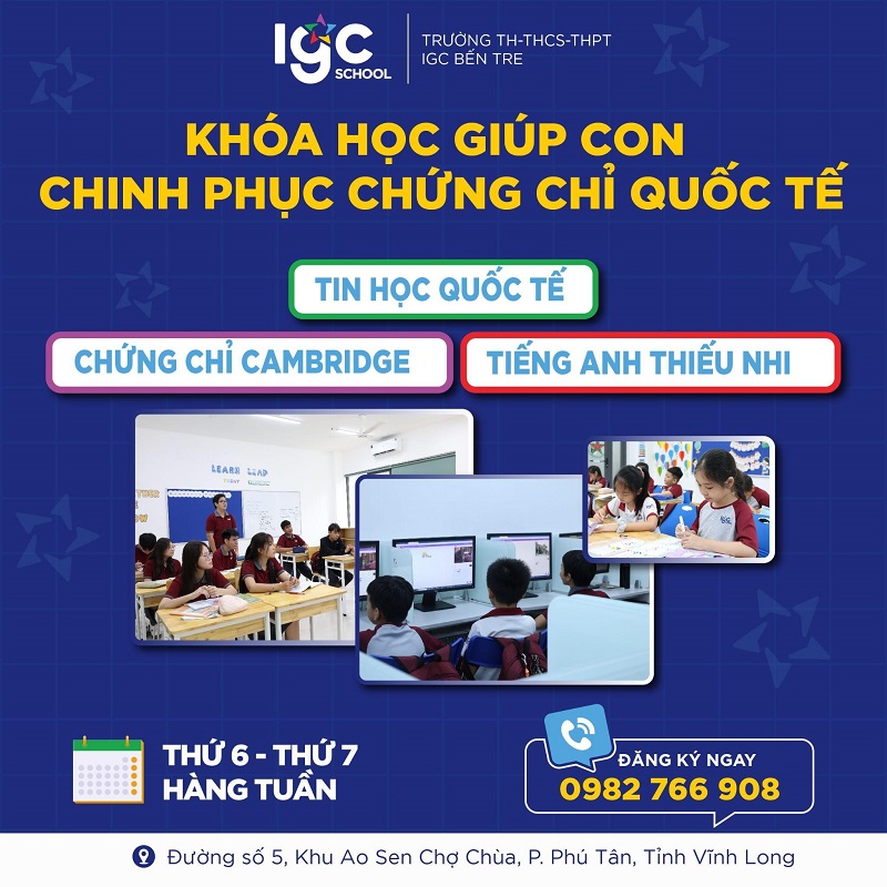 trường song ngữ Bến Tre uy tín 