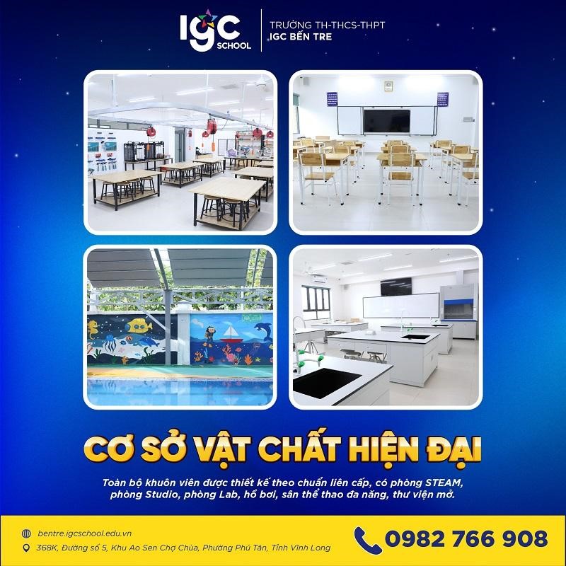 IGC Bến Tre với cơ sở hiện đại, ưu tiên ứng dụng công nghệ trong giảng dạy